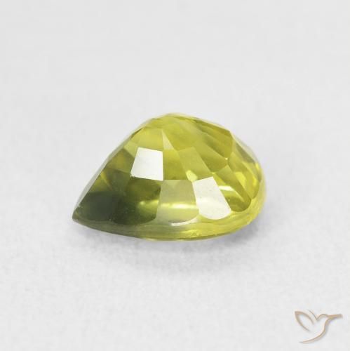 Safira amarelo médio Natural 1.99ct, Formato de pêra, VVS-VS