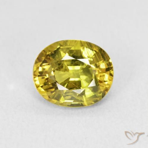 2.31ct Natural amarelo médio Safira, oval, VVS-VS
