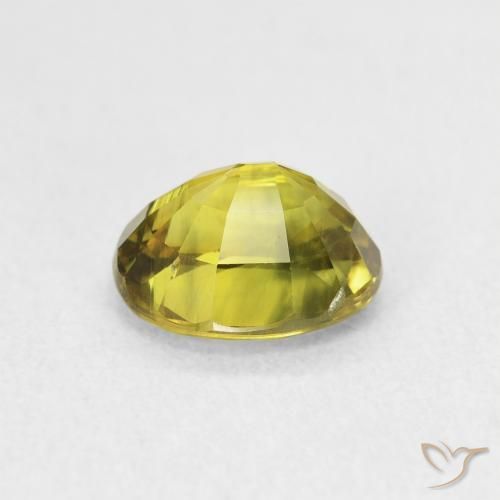 Safira amarelo médio Natural 2.31ct, oval, VVS-VS