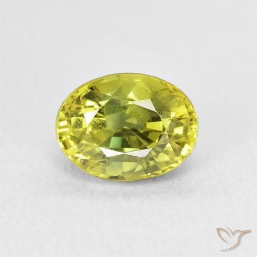 2.93ct Natural amarelo médio Safira, oval, VVS-VS