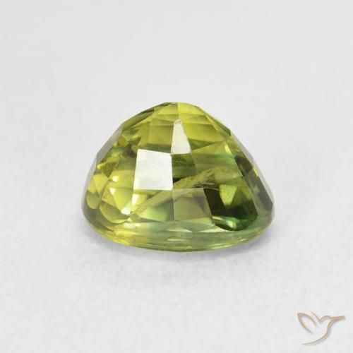 Safira amarelo médio Natural 2.93ct, oval, VVS-VS