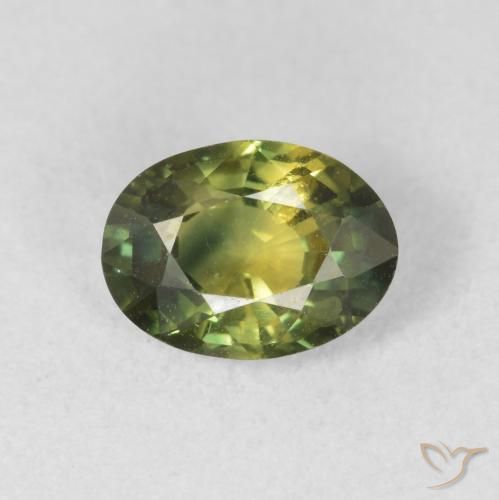 1.37ct Natural Verde floresta Safira, oval, VS