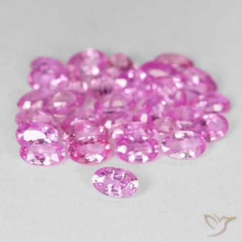 Pedras preciosas de Safira Roxo Real Rosa natural de 9.23 ct, oval, VS
