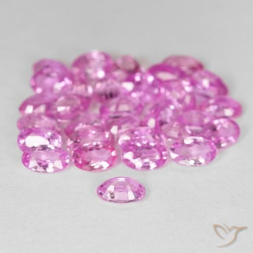 Pedras preciosas de Safira Roxo Real Rosa natural de 9.23 ct, oval, VS