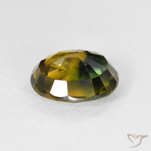 Safira verde quente Natural 3.42ct, oval, VS