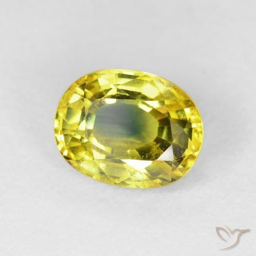 Safira Ouro Terroso Natural 3.12ct, oval, VS