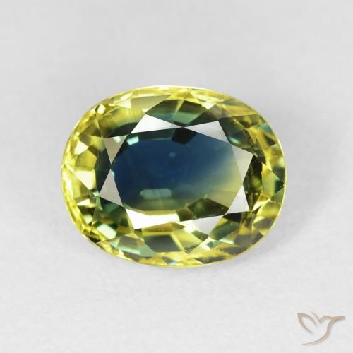 4.18ct Natural Multicolorido Safira, oval, VS