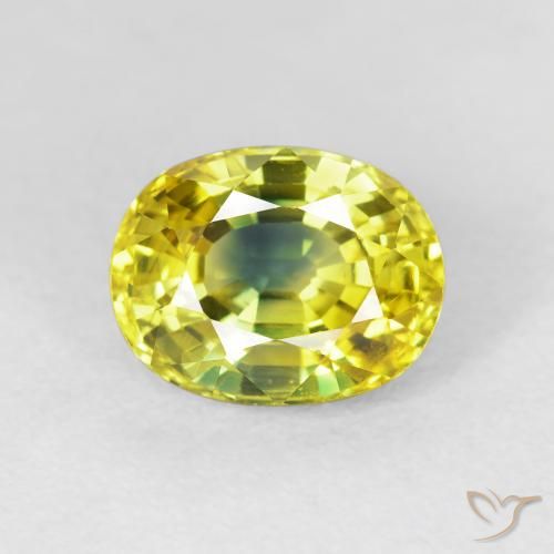 3.44ct Natural ouro médio Safira, oval, VS