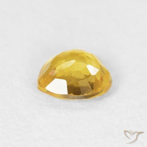 Safira Amarelo Toscana Natural 0.39ct, Coração, VVS-VS