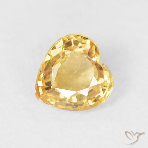 0.48ct Natural Ouro Safira, Coração, VVS-VS
