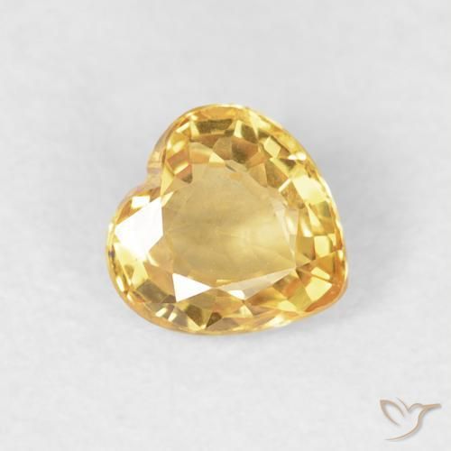Safira Ouro Natural 0.48ct, Coração, VVS-VS