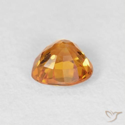 Safira Laranja-Ouro Natural 0.40ct, Coração, VVS-VS