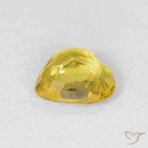 Safira amarelo médio Natural 0.43ct, Coração, VVS-VS