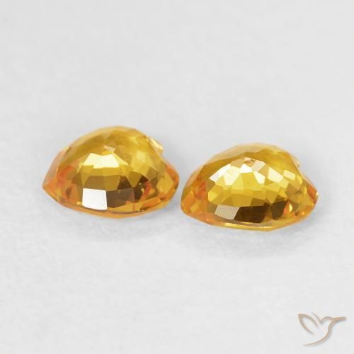 Pedras preciosas de Safira ouro brilhante natural de 0.71 ct, Coração, VVS-VS
