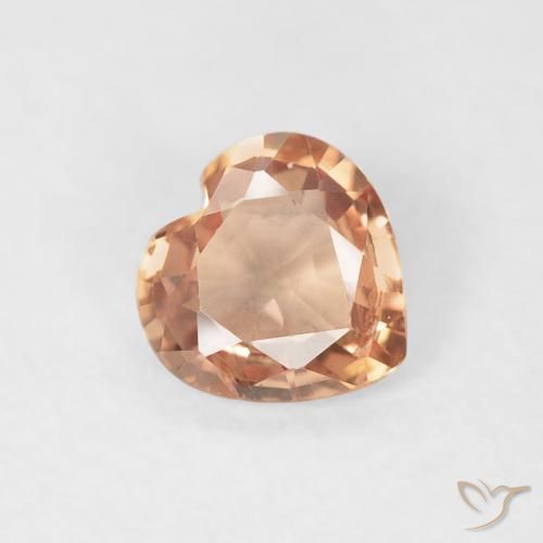 0.40ct Natural Laranja Médio Safira, Coração, VS
