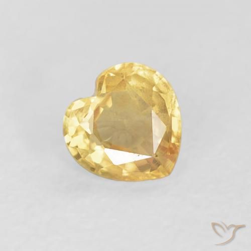 0.44ct Natural ouro médio Safira, Coração, VS