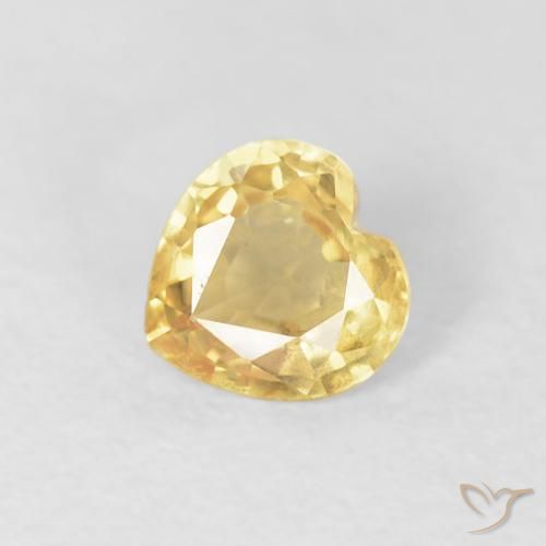 Safira ouro médio Natural 0.44ct, Coração, VS