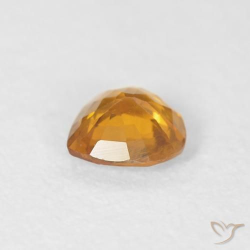 Safira Laranja escuro Natural 0.35ct, Coração, VS