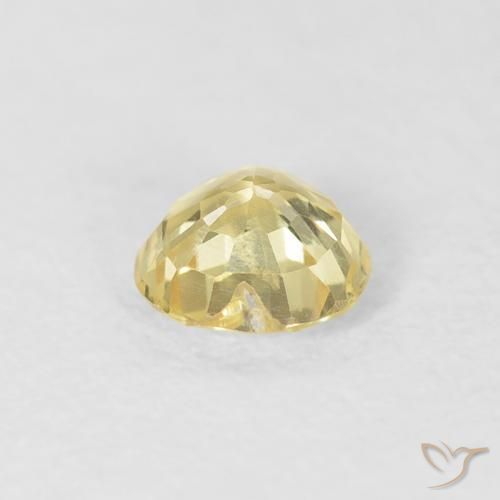 Safira Luz amarela Natural 0.45ct, Coração, VS