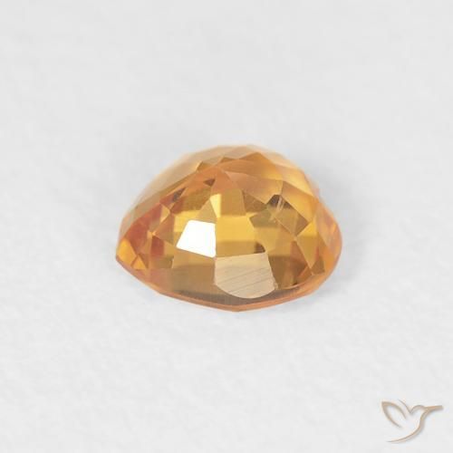 Safira Dourado Natural 0.46ct, Coração, VVS-VS