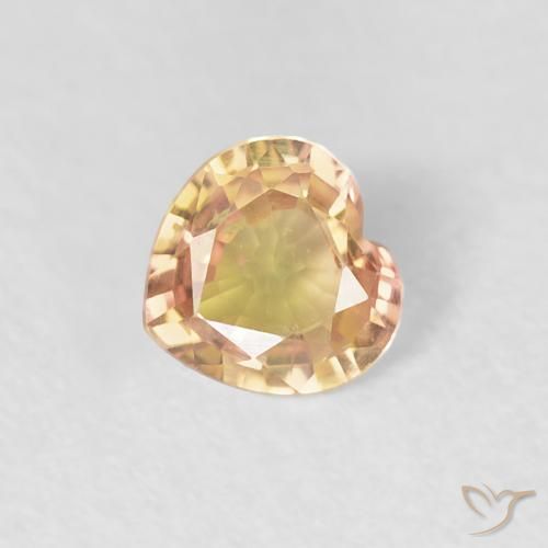 0.33ct Natural Multicolorido Safira, Coração, VVS-VS