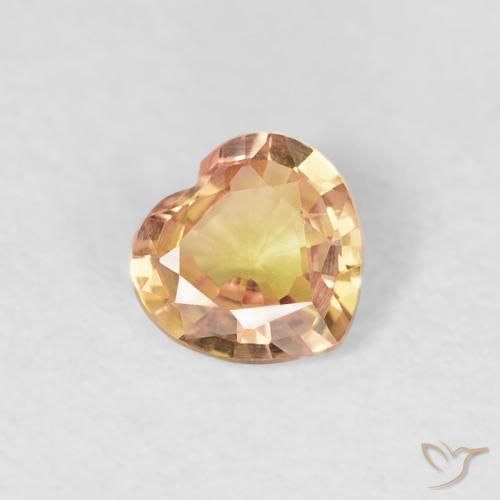 Safira Multicolorido Natural 0.33ct, Coração, VVS-VS