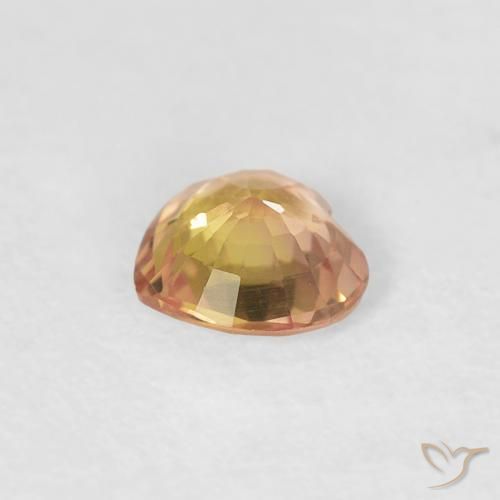 Safira Multicolorido Natural 0.33ct, Coração, VVS-VS