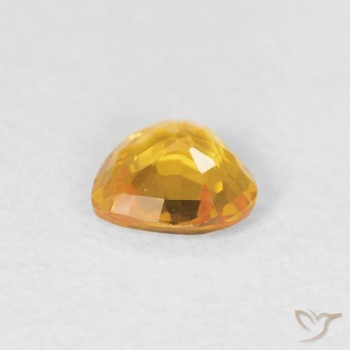 Safira Laranja-dourado médio Natural 0.35ct, Coração, VS