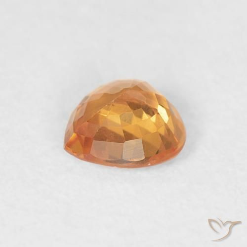 Safira Laranja brilhante Natural 0.43ct, Coração, VVS-VS