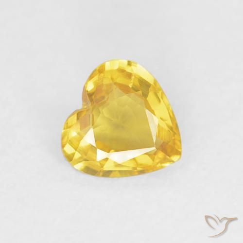Safira Dourado Natural 0.36ct, Coração, VVS-VS