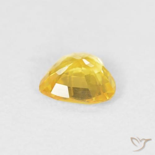 Safira Dourado Natural 0.36ct, Coração, VVS-VS