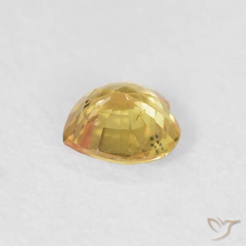 Safira Ouro Natural 0.39ct, Coração, VVS-VS