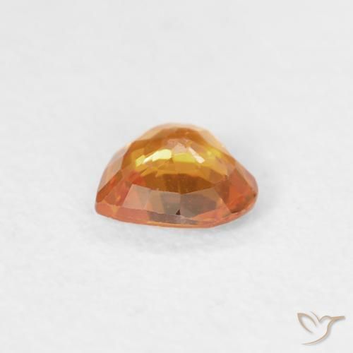 Safira damasco laranja Natural 0.36ct, Coração, VS