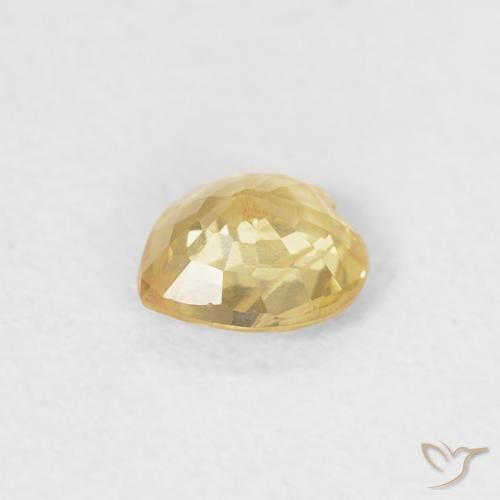 Safira Luz Dourada Natural 0.39ct, Coração, VS