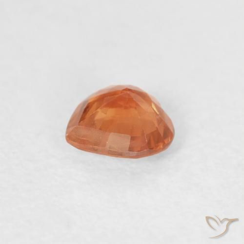 Safira Laranja Médio Natural 0.36ct, Coração, VS