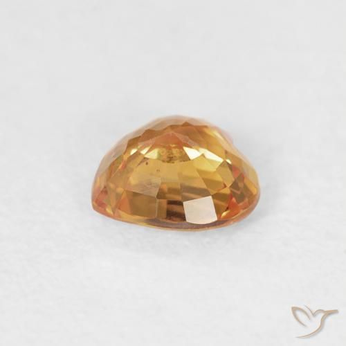 Safira Laranja-Ouro Natural 0.47ct, Coração, VS
