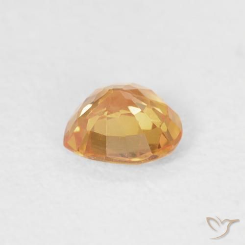 Safira Laranja-Ouro Natural 0.41ct, Coração, VS