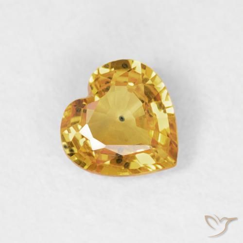 Safira Laranja-dourado médio Natural 0.35ct, Coração, VS
