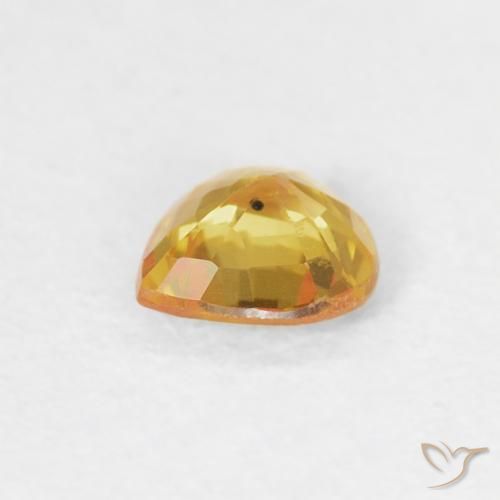 Safira Laranja-dourado médio Natural 0.35ct, Coração, VS