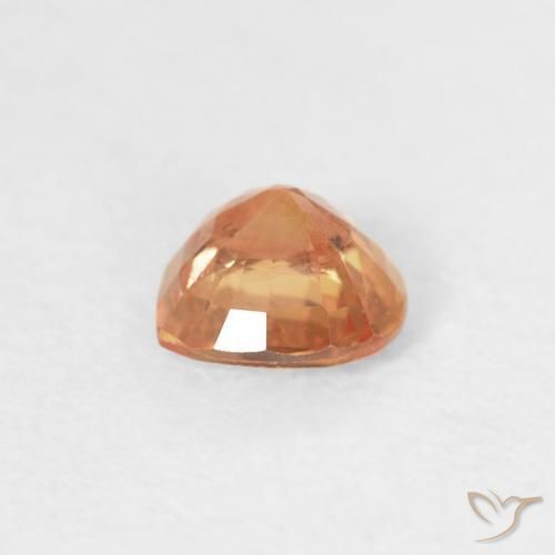 Safira Laranja Médio Natural 0.45ct, Coração, VS-SI