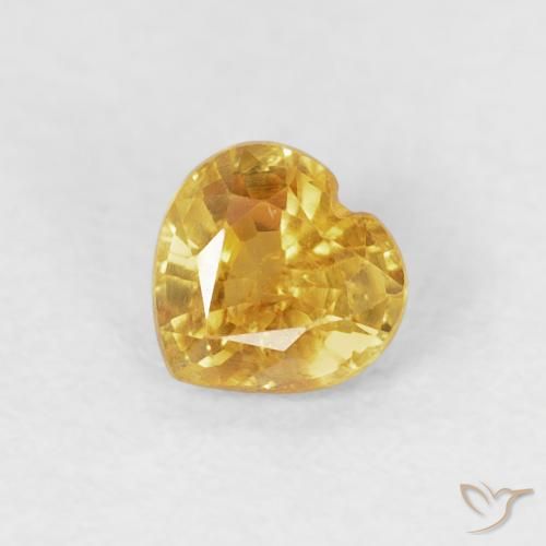 Safira Dourado Natural 0.44ct, Coração, VS-SI