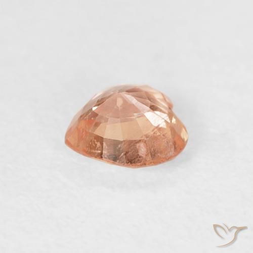 Safira pêssego laranja Natural 0.41ct, Coração, VS-SI