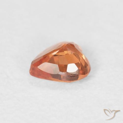 Safira Laranja Médio Natural 0.29ct, Coração, VVS