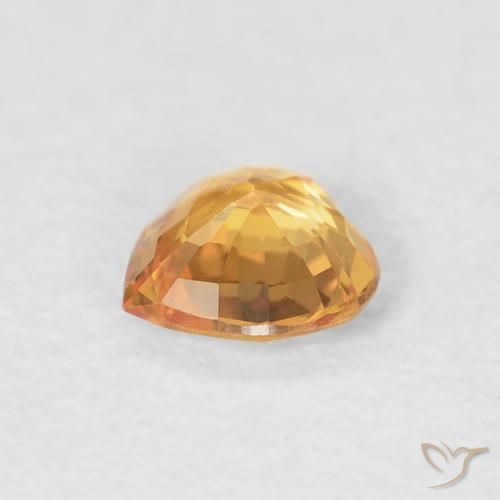 Safira Laranja-Ouro Natural 0.33ct, Coração, VVS