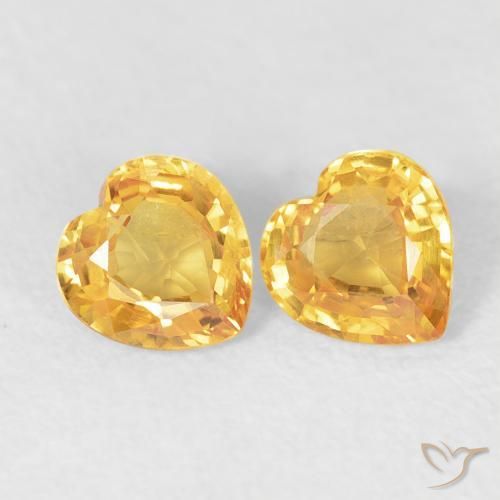 0.93ctw Natural ouro brilhante Safira, Coração, VVS-VS