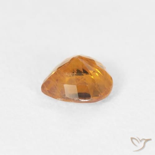 Safira Laranja Médio Natural 0.37ct, Coração, VS-SI
