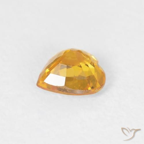 Safira Dourado Natural 0.40ct, Coração, VS-SI