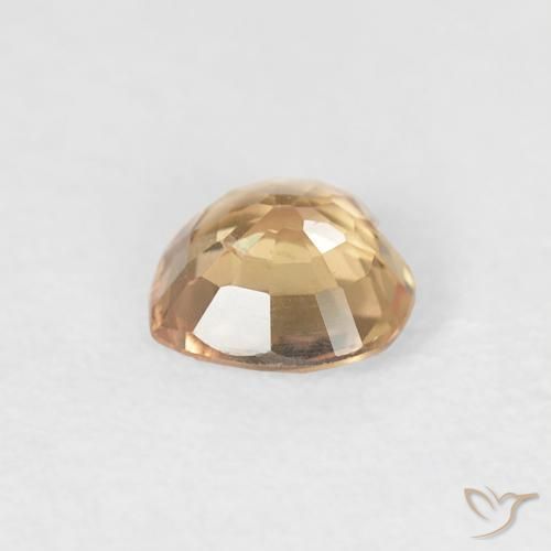Safira Laranja Médio Natural 0.46ct, Coração, VS