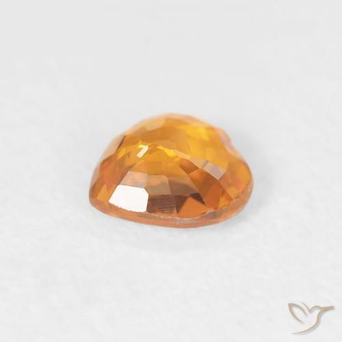 Safira damasco laranja Natural 0.38ct, Coração, VS