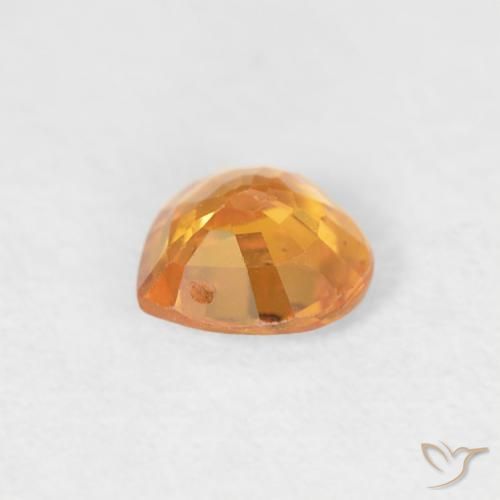 Safira damasco laranja Natural 0.40ct, Coração, VS